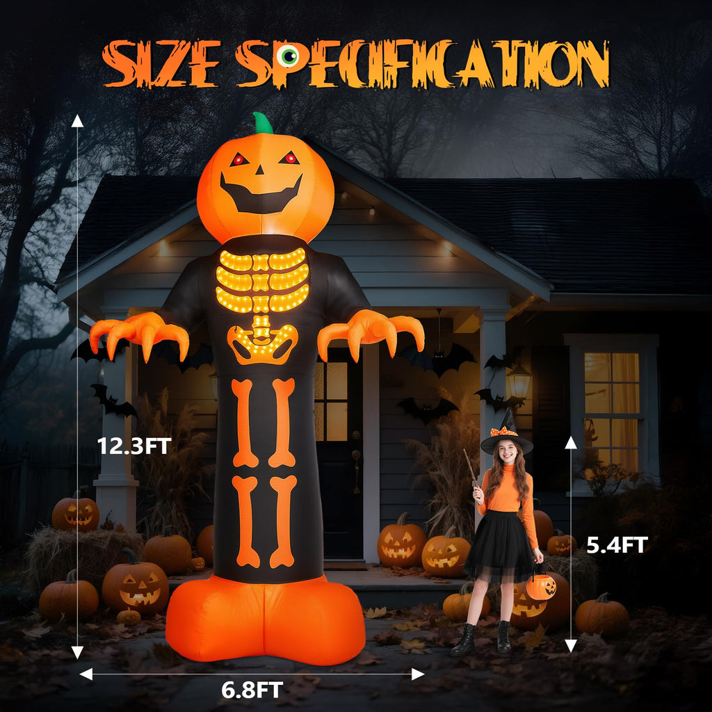 12FT Pumpkin Grim Reaper Halloween Inflatable