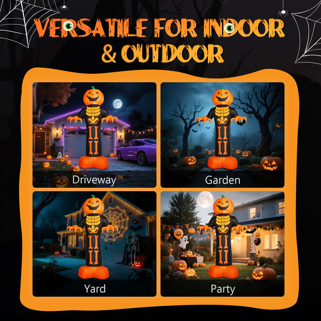 12FT Pumpkin Grim Reaper Halloween Inflatable