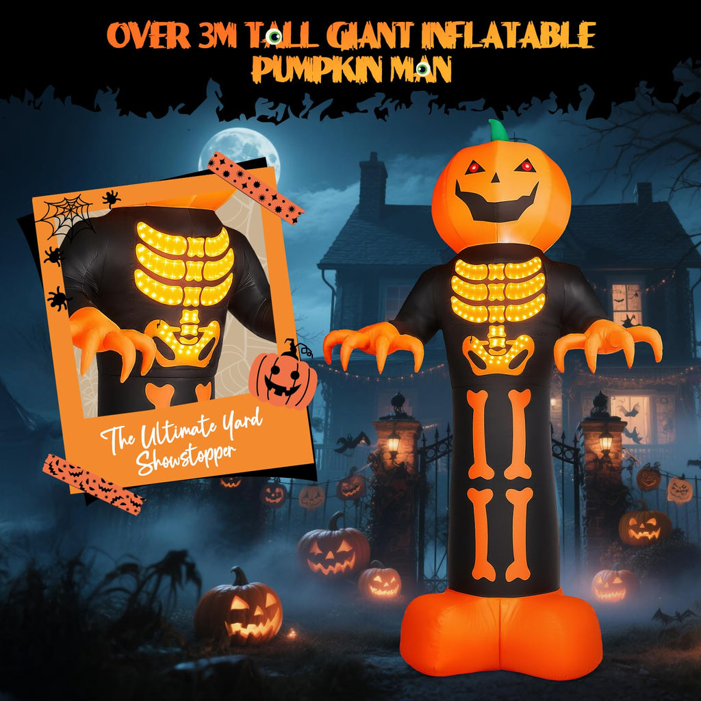 12FT Pumpkin Grim Reaper Halloween Inflatable