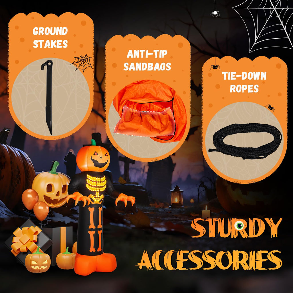 12FT Pumpkin Grim Reaper Halloween Inflatable