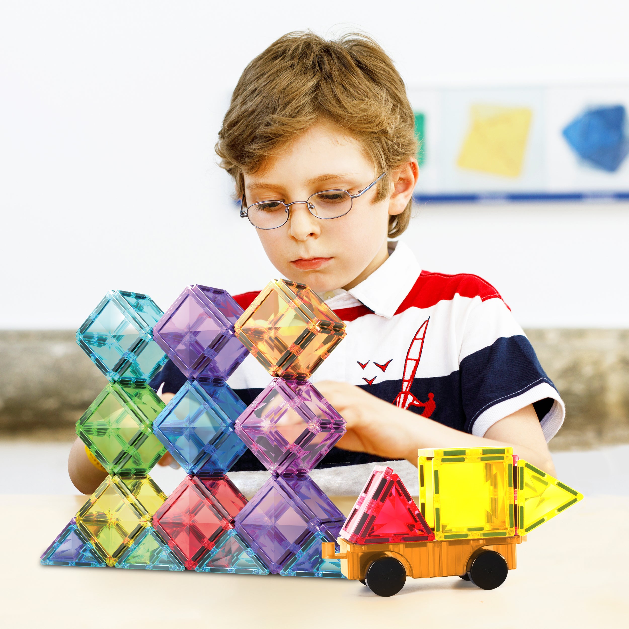 100-Piece STEM Magnetic Tiles (Ages 3+)