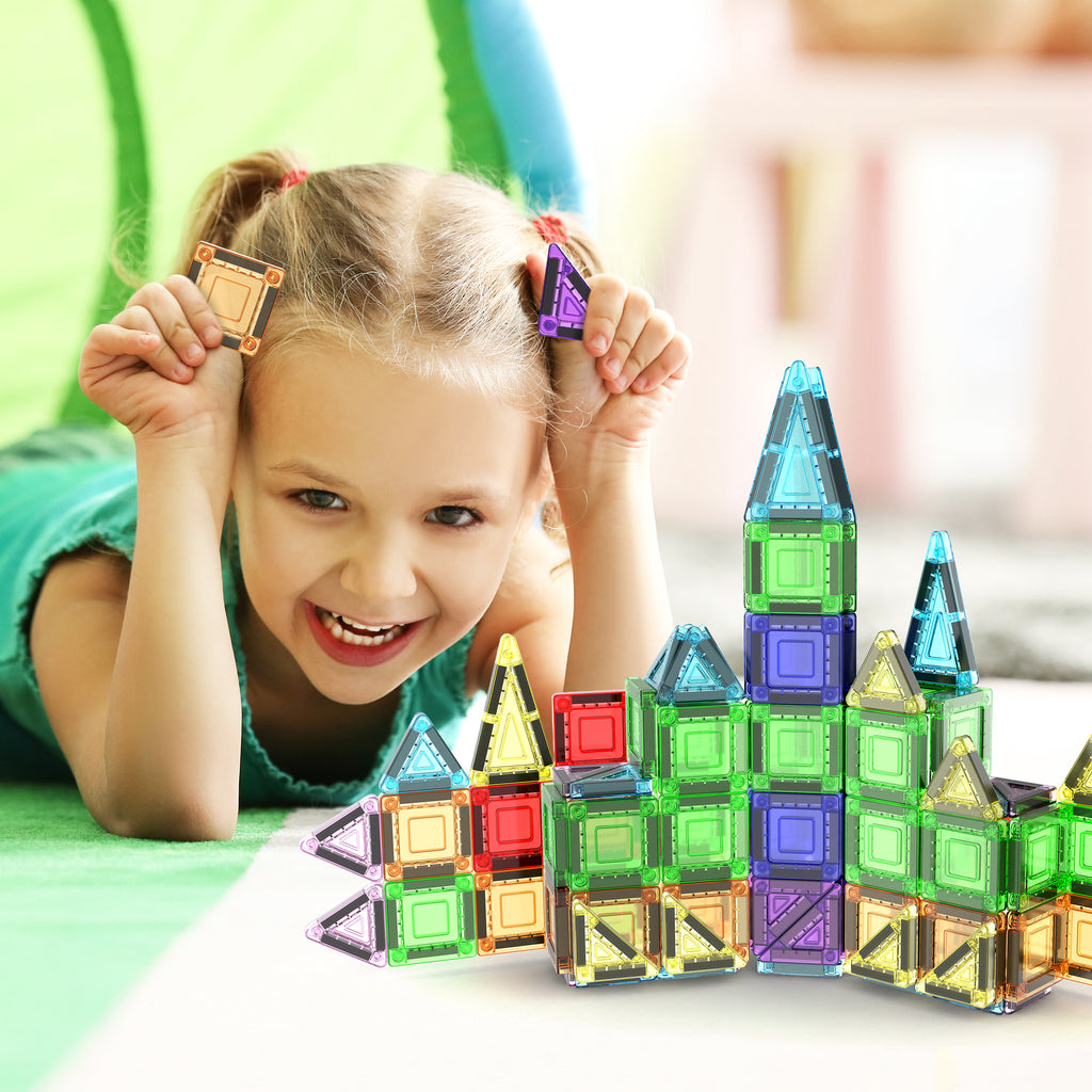 100-Piece STEM Magnetic Tiles (Ages 3+)