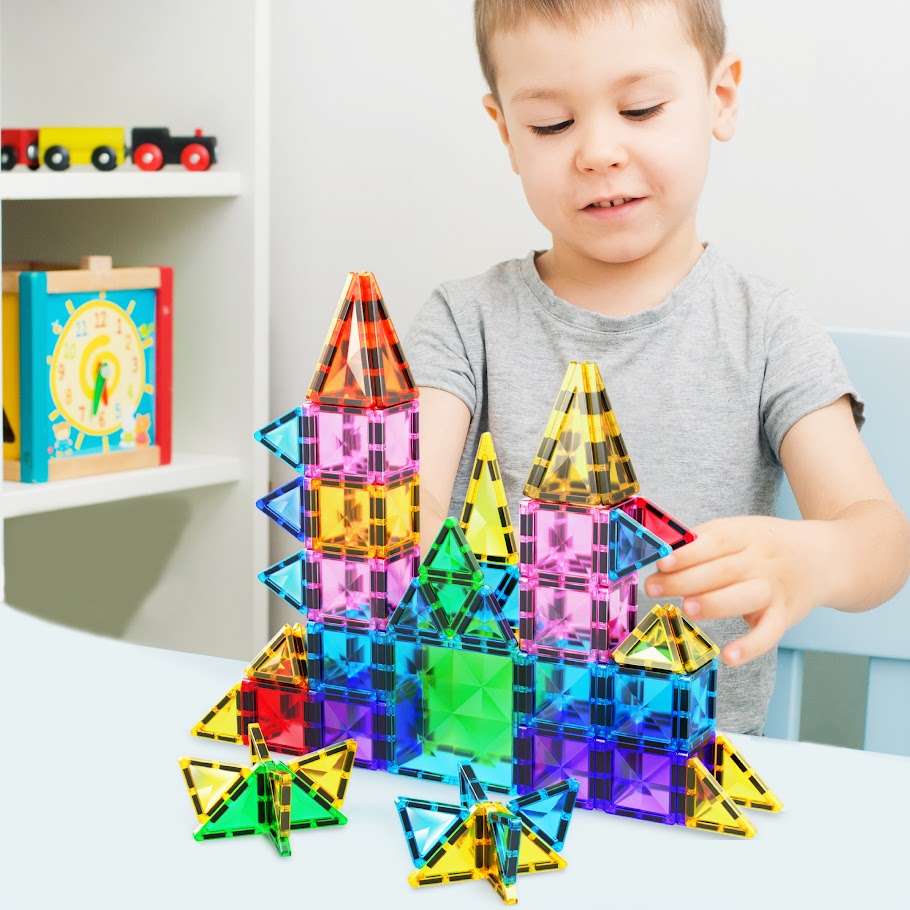 100-Piece STEM Magnetic Tiles (Ages 3+)
