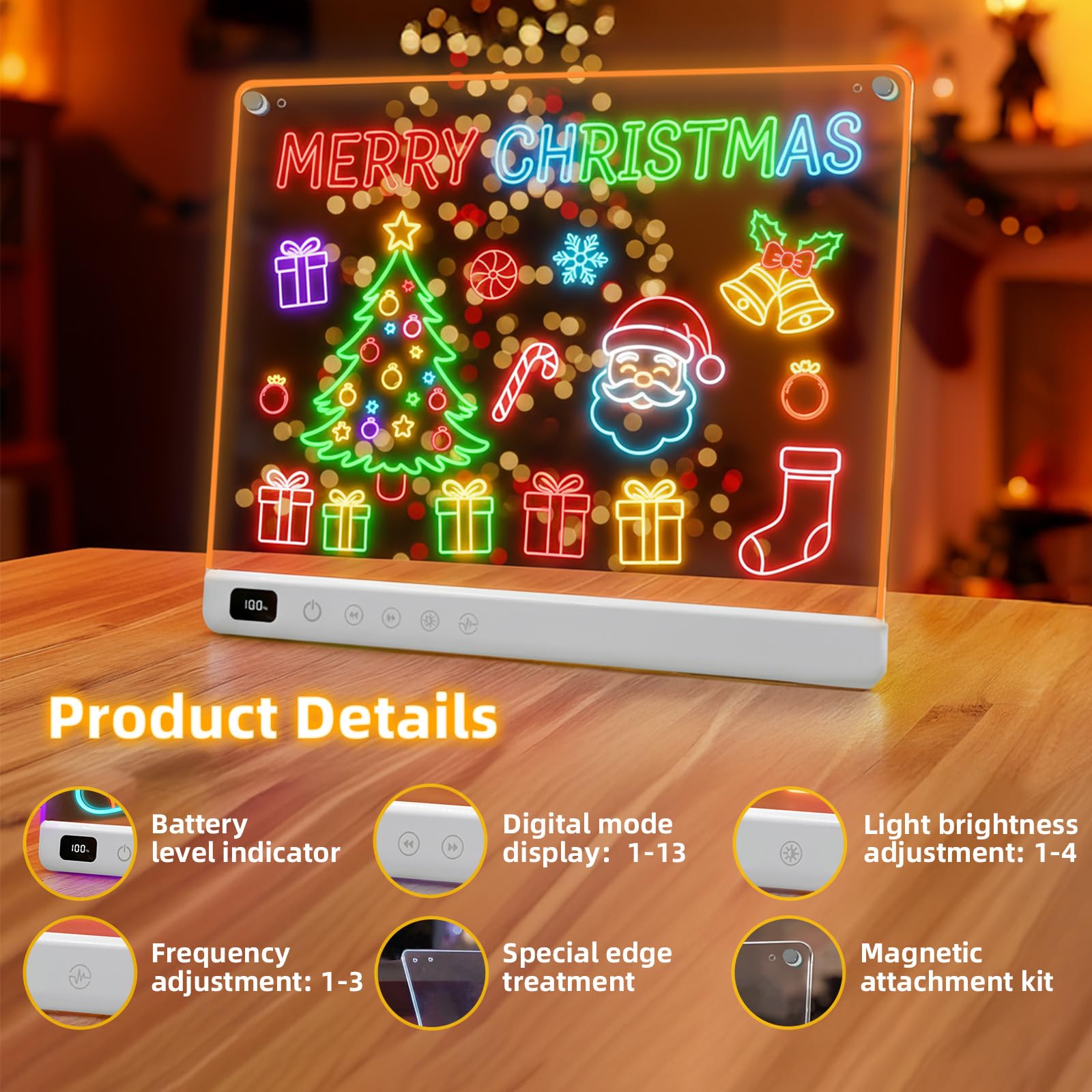 Led Drawing Board with 13 Light Effects