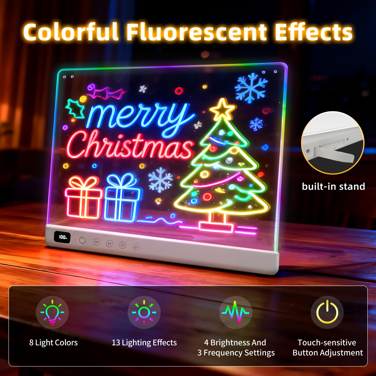 Led Drawing Board with 13 Light Effects